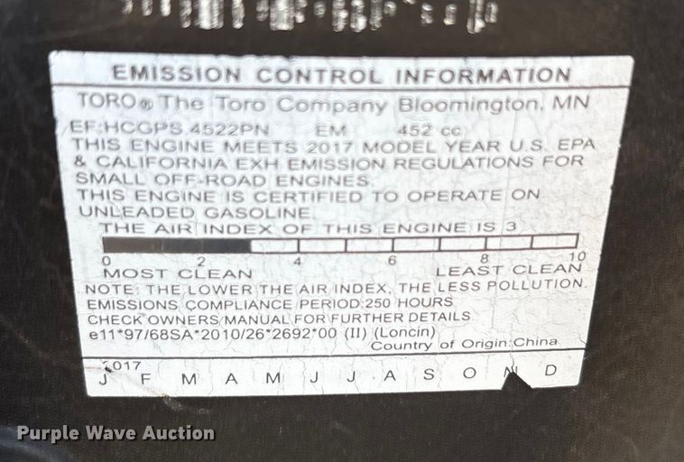 image for item DU6556 Toro 23522 walk behind brush cutter