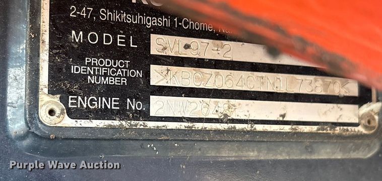 image for item DU6561 2023 Kubota SVL97-2 tracked skid steer loader
