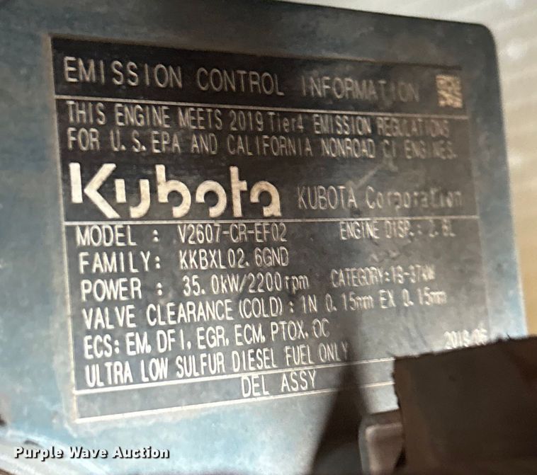 image for item DU6562 2021 Kubota U55-4 mini excavator