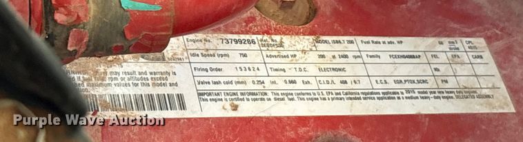 image for item EA7790 2015 Ford F750 dump truck