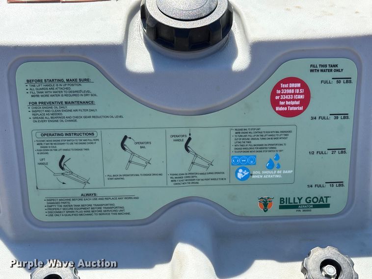 image for item EA7791 Billy goat AE401H aerator