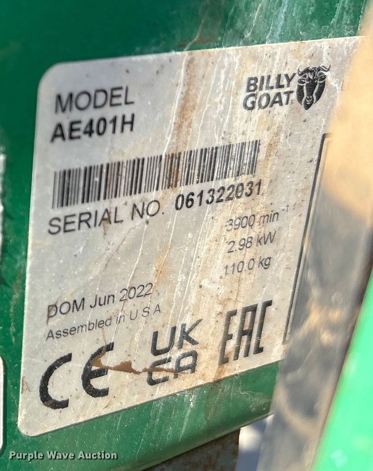 image for item EA7791 Billy goat AE401H aerator