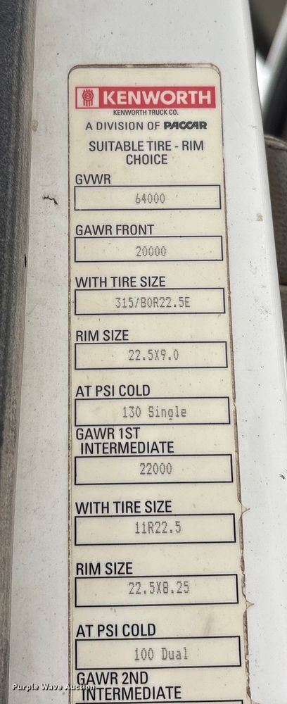 image for item EA7843 2016 Kenworth T880 truck cab and chassis