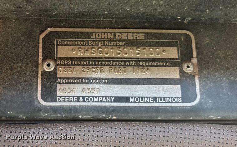 image for item DK0157 1985 John Deere 4850 tractor