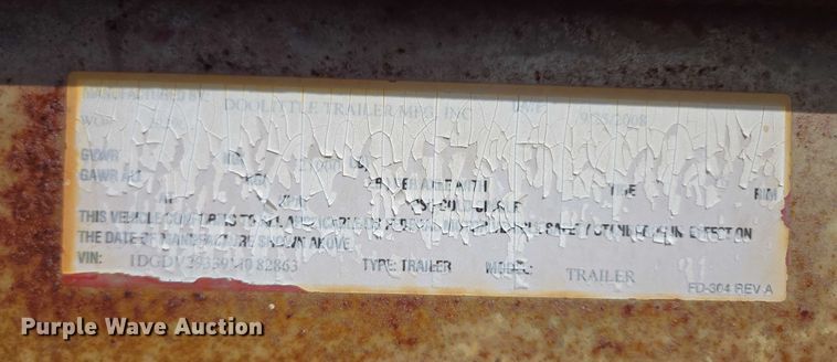 image for item DT4506 2009 Doolittle Brute Force equipment trailer