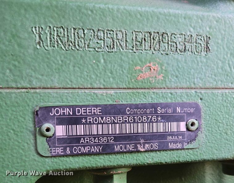 image for item DT4537 2014 John Deere 8295R MFWD tractor