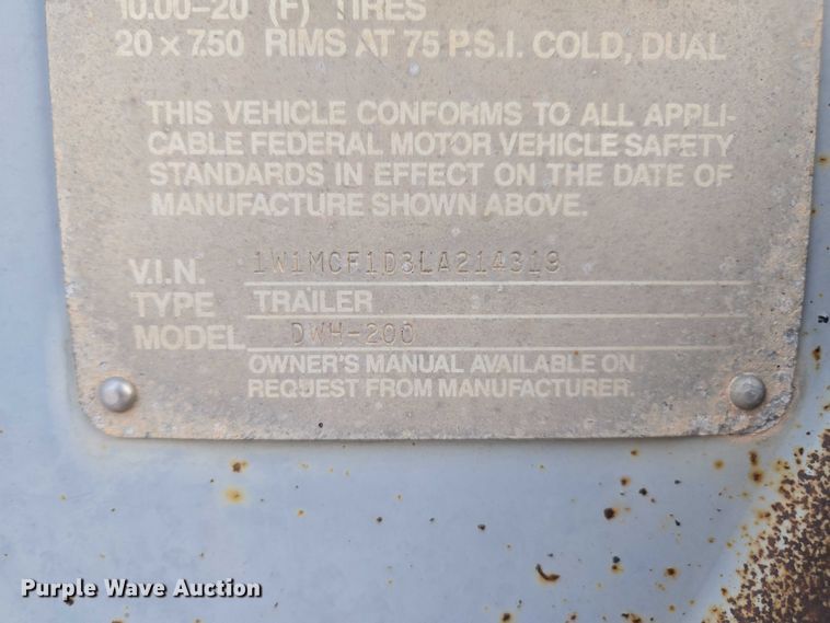 image for item DT4540 1990 Wilson DWH-200 grain trailer