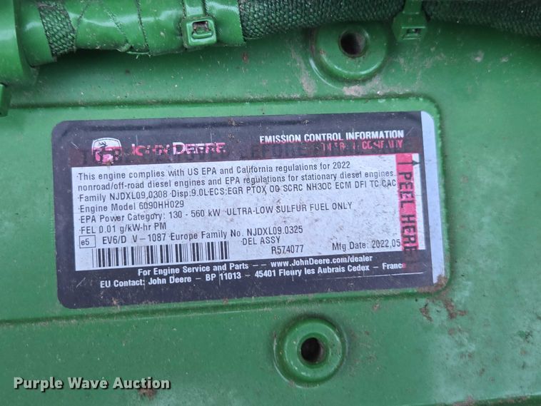 image for item DT4550 2022 John Deere S770 STS combine