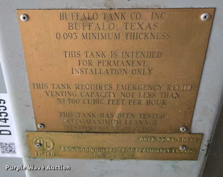 image for item DT4559 (2) Buffalo Tank Co oil tanks