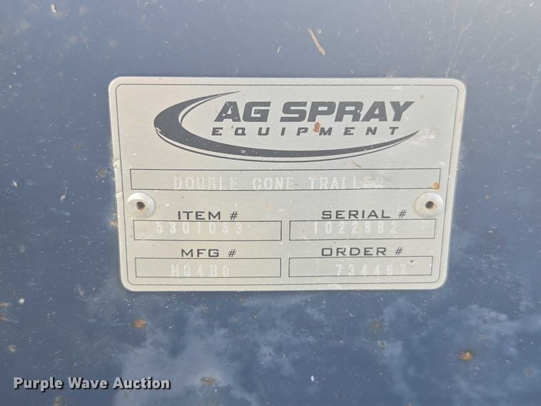 image for item DT4577 AG Spray Equipment tank trailer