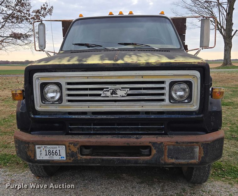 image for item DT4590 1973 Chevrolet C60 dump flatbed truck