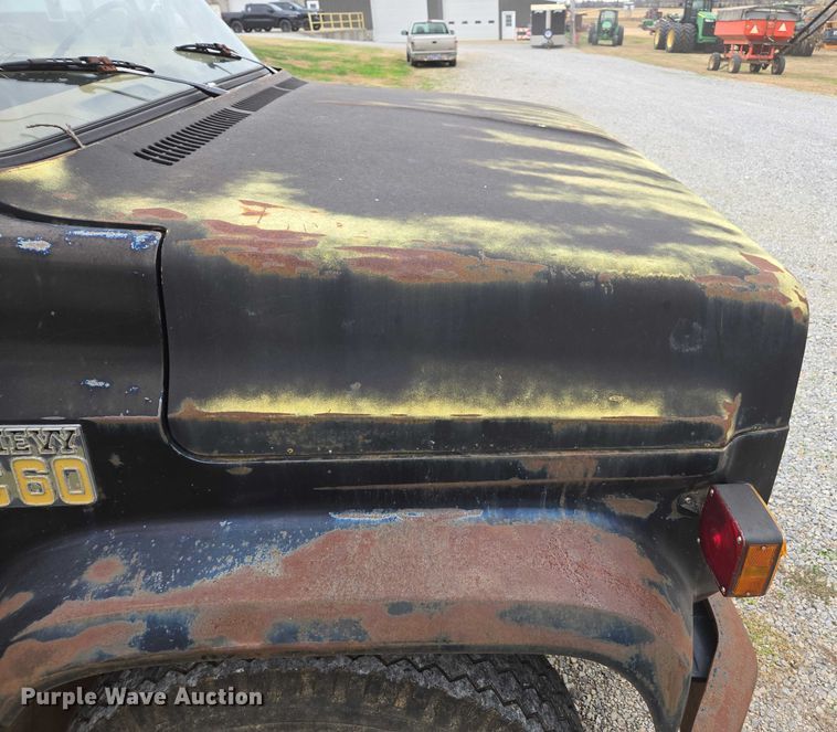 image for item DT4590 1973 Chevrolet C60 dump flatbed truck