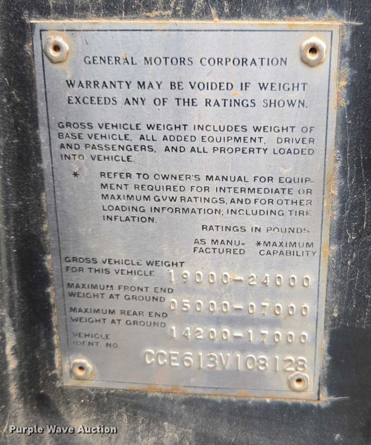 image for item DT4590 1973 Chevrolet C60 dump flatbed truck