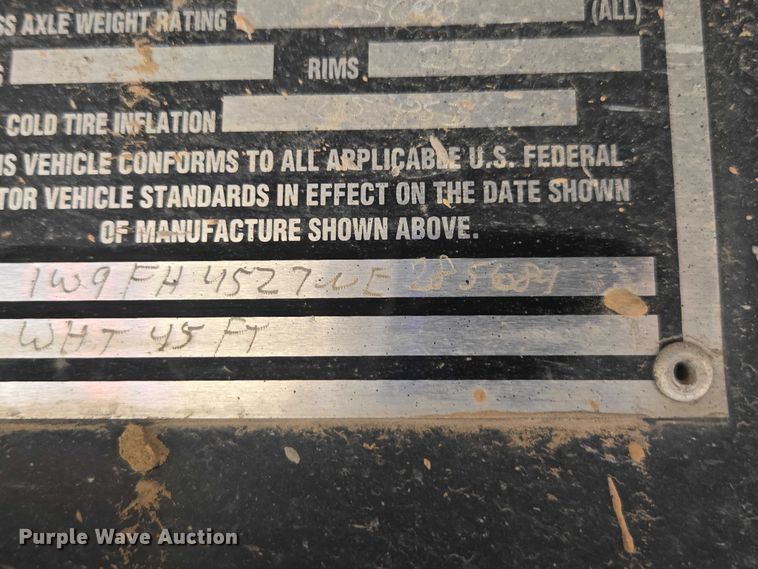 image for item DT4608 2022 Wade WHT45FT side curtain trailer