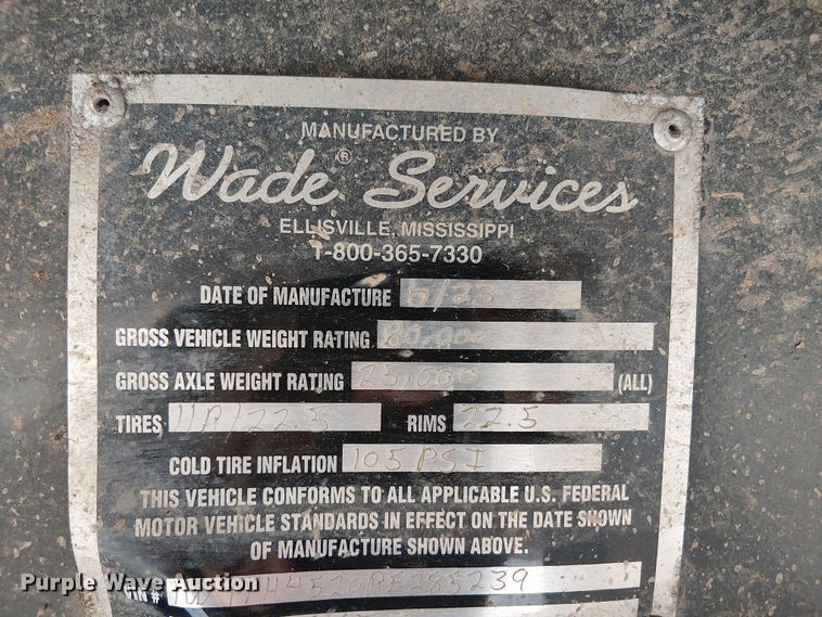 image for item DT4609 2024 Wade WHT45FT side curtain trailer