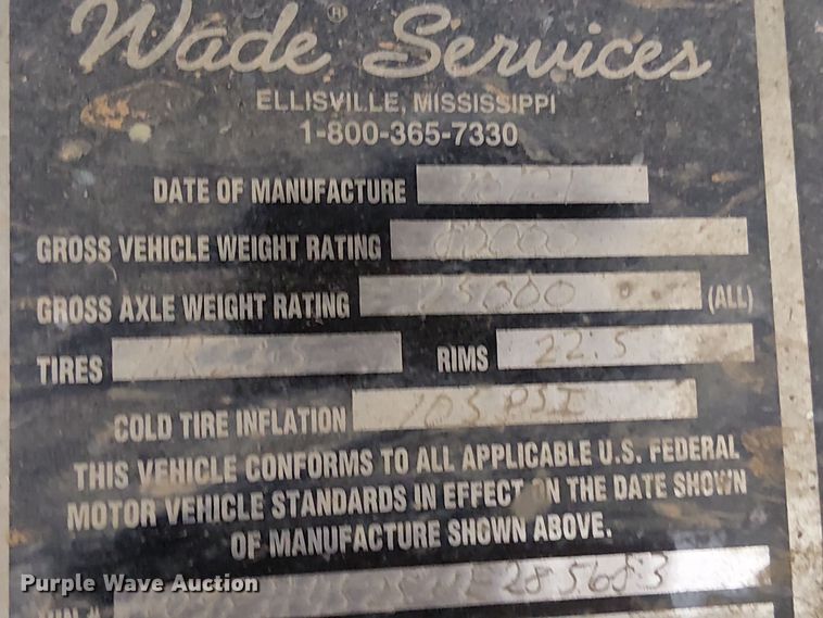 image for item DT4610 2022 Wade WHT45FT side curtain trailer