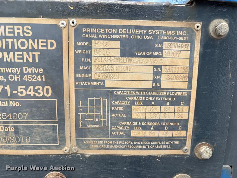 image for item DT4613 2007 Princeton PBX forklift