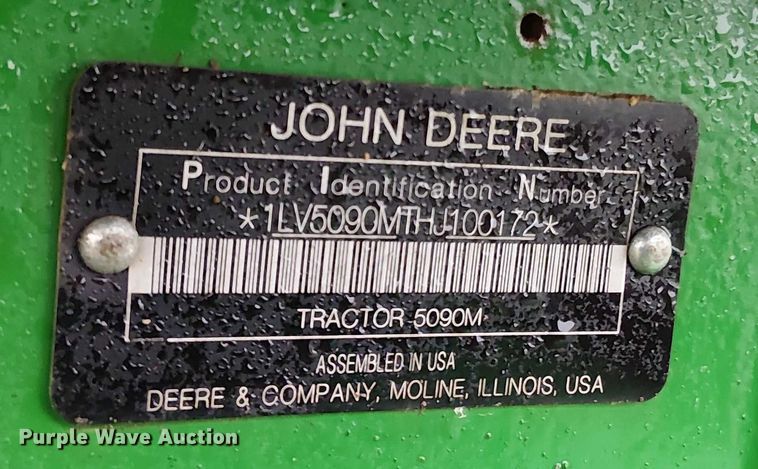 image for item DT4641 2017 John Deere 5090M tractor