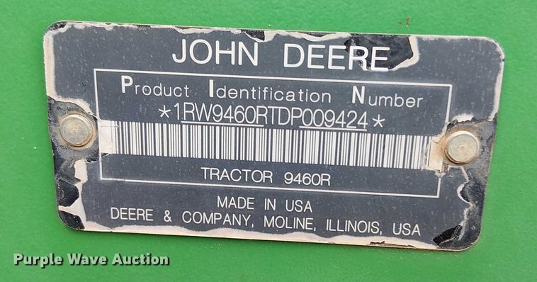 image for item DT4643 2013 John Deere 9460R 4WD tractor