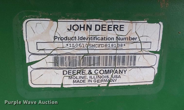 image for item DT4647 2015 John Deere 6105M tractor
