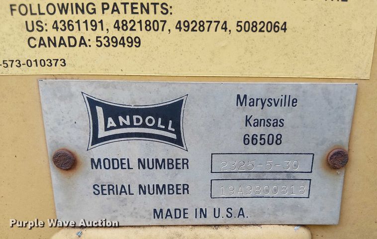 image for item DT4660 Landoll 2325-5-30 weatherProofer II disk ripper