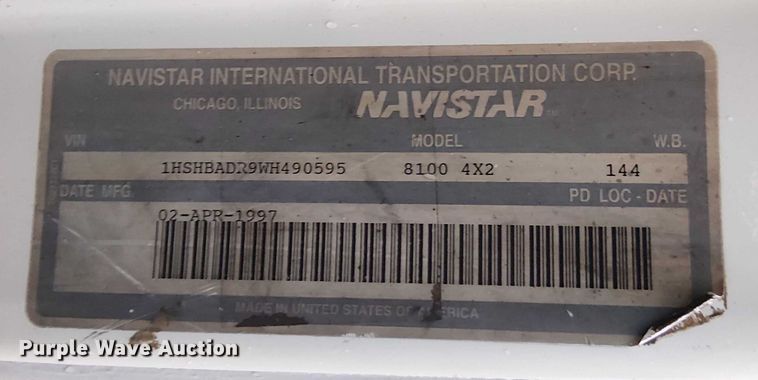 image for item DT4680 1998 International 8100 dump truck