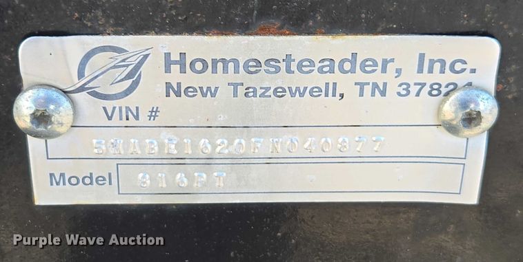 image for item DT4733 2015 Homesteader 816PT enclosed cargo trailer