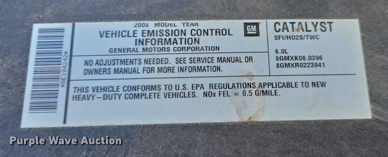 image for item DT4738 2008 GMC Sierra pickup truck