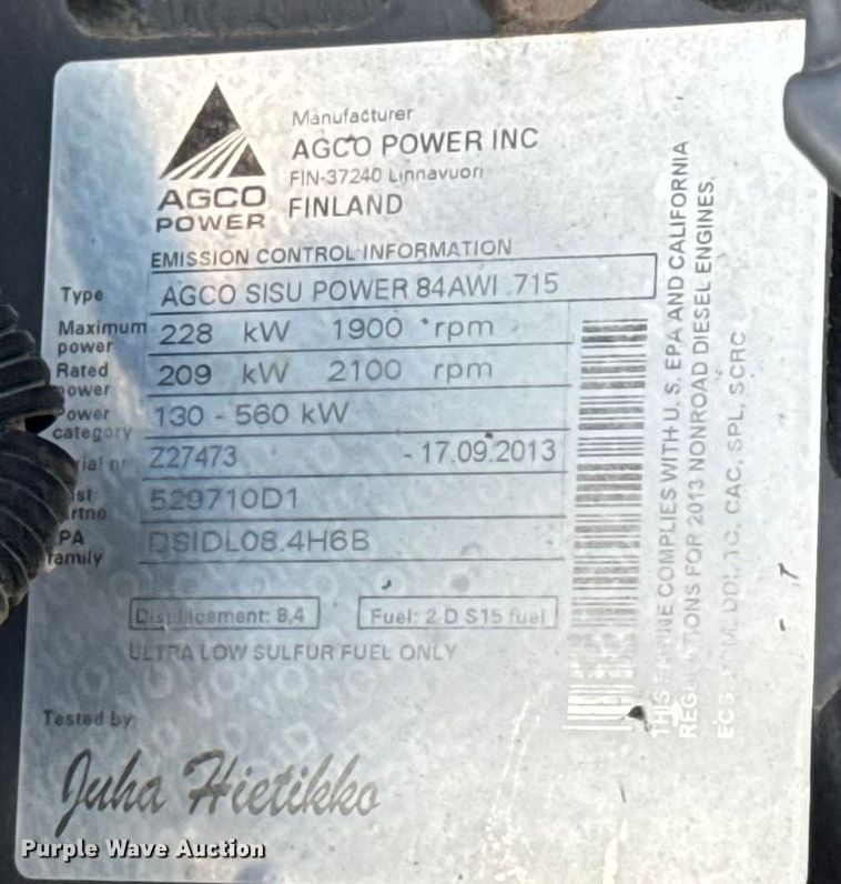 image for item DW6687 2014 RoGator RG900 sprayer