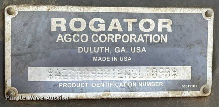 image for item DW6687 2014 RoGator RG900 sprayer