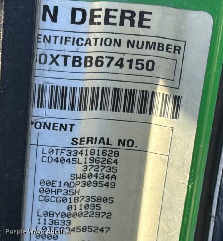 image for item DW6705 2011 John Deere 6430 MFWD tractor