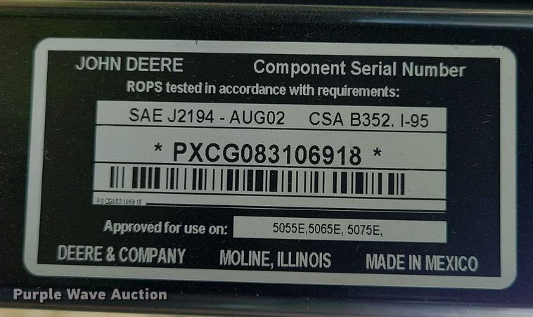 image for item EA2575 2015 John Deere  5075E MFWD tractor