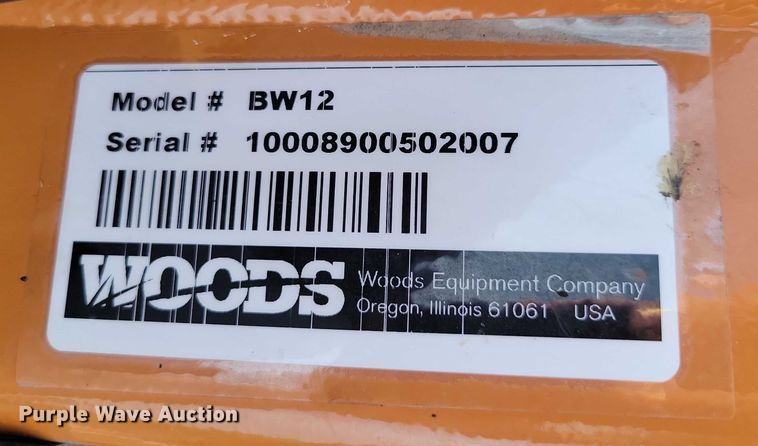 image for item EA2589 Woods BW12 batwing rotary mower