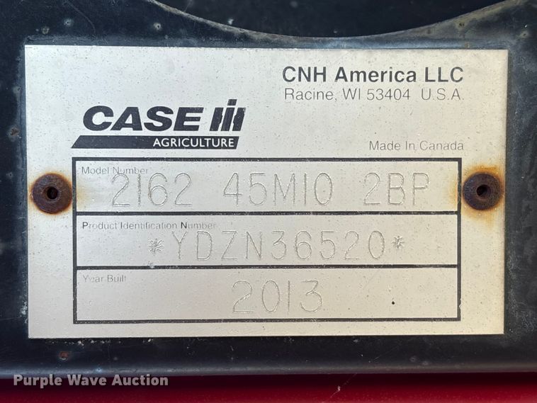 image for item EA7074 2013 Case IH 2162 45MI0 2BP draper head