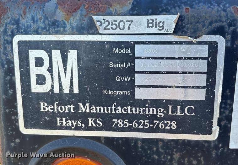 image for item EA7083 2004 Befort 2860 header trailer