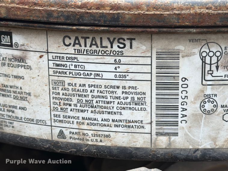 image for item ED5059 1998 GMC C7500 grain truck