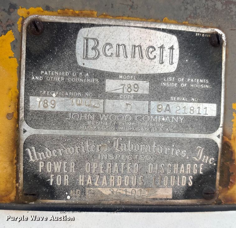 image for item EG8294 Bennett 789 fuel Pump