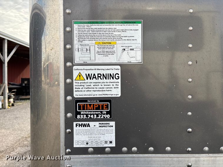 image for item EM0055 2024 Timpte Super Hopper grain trailer