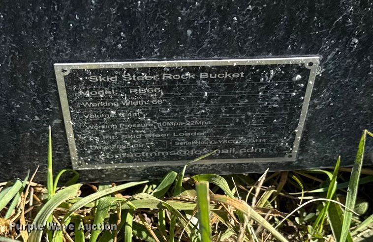 image for item EN0058 2025 Future RB66 skid steer rock bucket