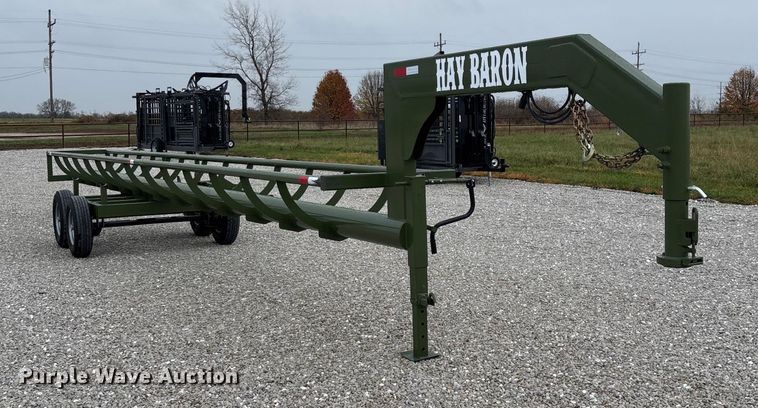 image for item EN5829 RBW Hay Baron HB36 hay bale trailer