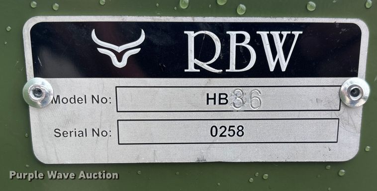 image for item EN5829 RBW Hay Baron HB36 hay bale trailer