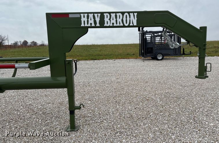 image for item EN5830 RBW Hay Baron HB42 hay bale trailer