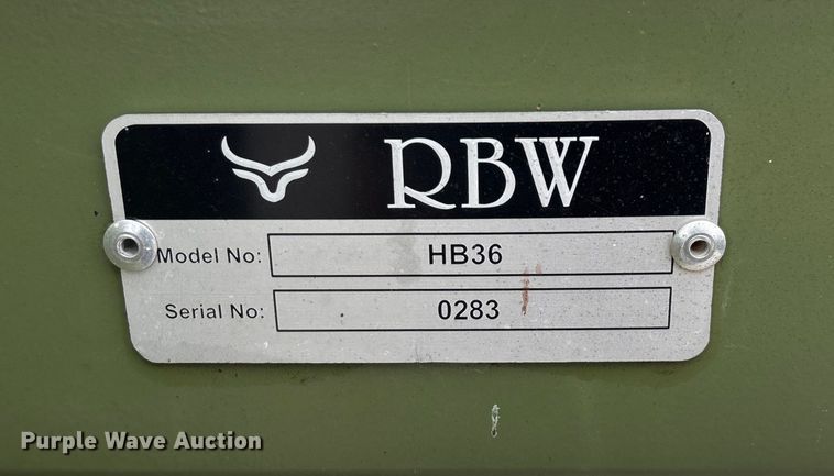 image for item EN5831 RBW Hay Baron HB36 hay bale trailer