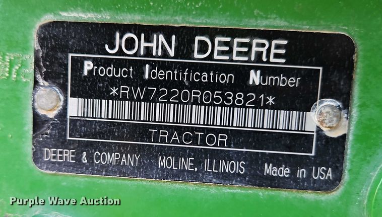 image for item EO4887 2006 John Deere 7220 MFWD tractor