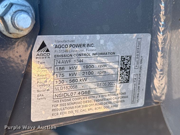 image for item EP2521 2023 Massey Ferguson WR 235 swather / windrower