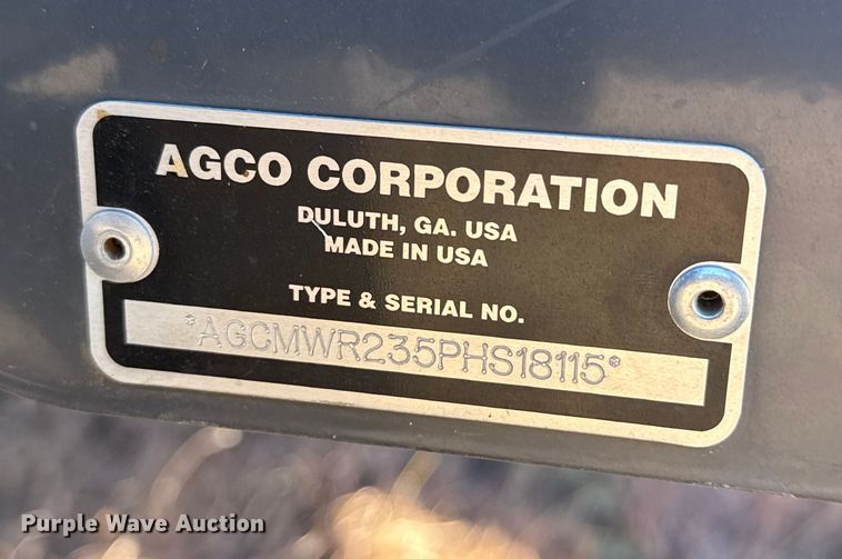 image for item EP2521 2023 Massey Ferguson WR 235 swather / windrower