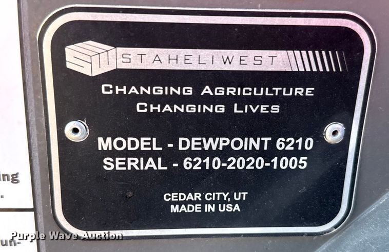 image for item EP2526 2020 Staheli West Dewpoint 6210 hay steamer