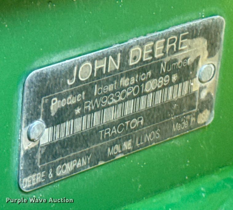 image for item EP2624 2007 John Deere 9330 4WD tractor
