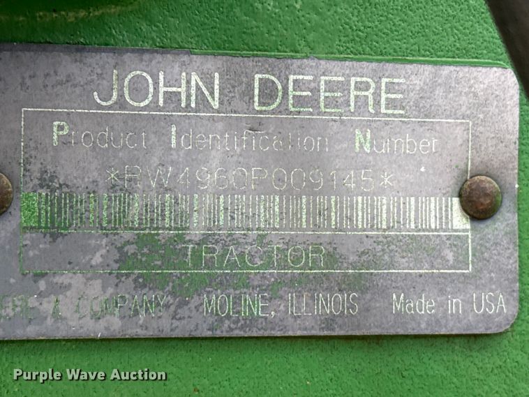 image for item EP2695 1994 John Deere 4960 MFWD tractor