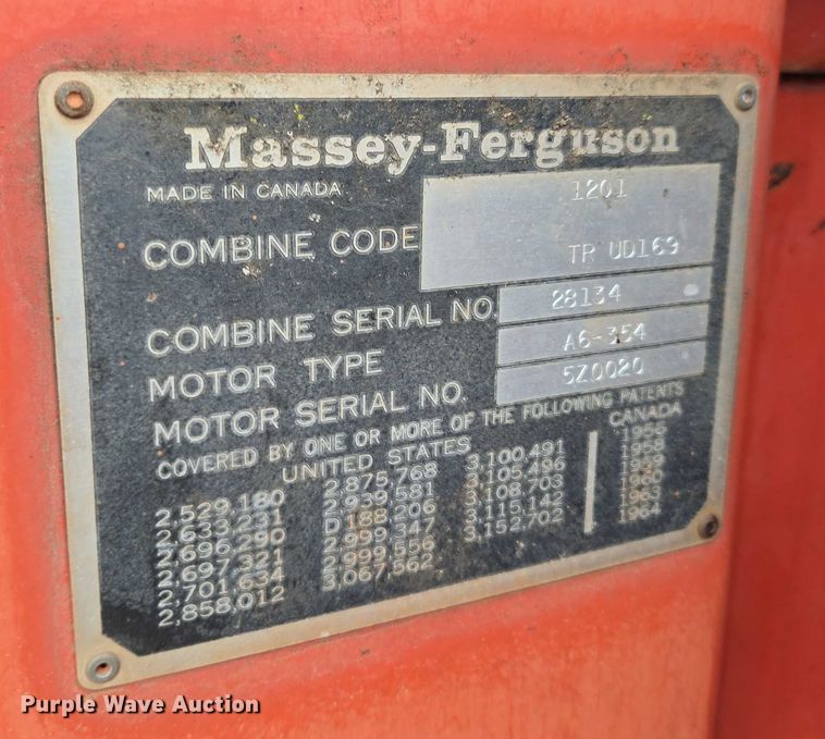 image for item ET5341 Massey Ferguson 510 combine